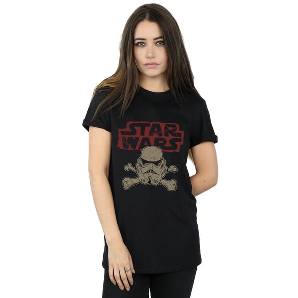 Star Wars Womens/Ladies Stormtrooper Skull Logo Cotton Boyfriend T-Shirt