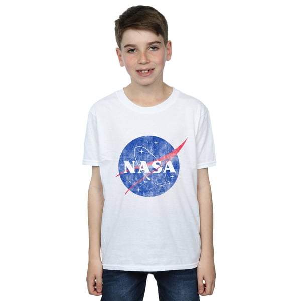 NASA Boys Classic Insignia Logo Distressed T-Shirt