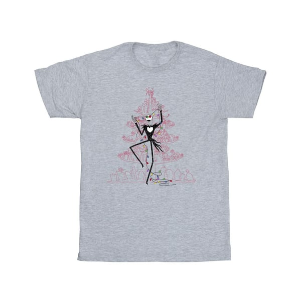 Disney Mens The Nightmare Before Christmas Tree Pink T-Shirt