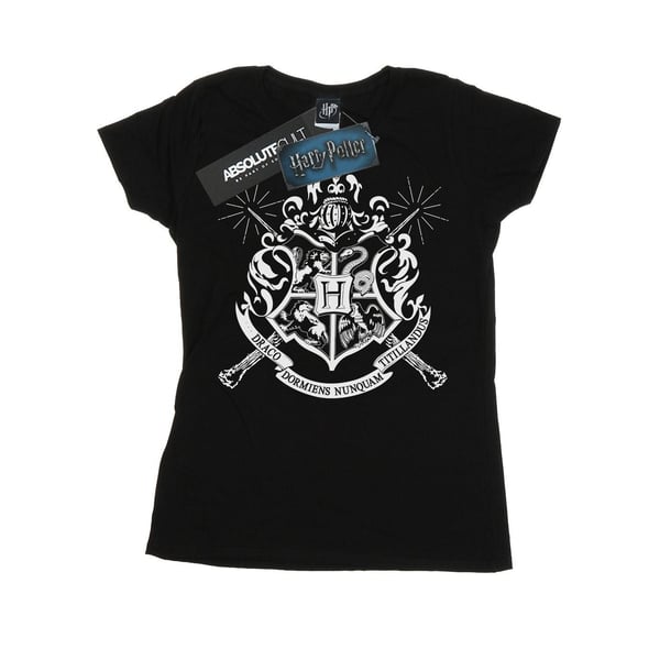 Harry Potter Womens/Ladies Hogwarts Badge Wands Cotton T-Shirt