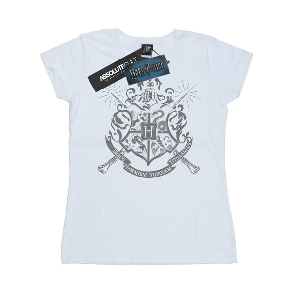 Harry Potter Dam/Dam Hogwarts Märke Trollstavar T-shirt i Bomull