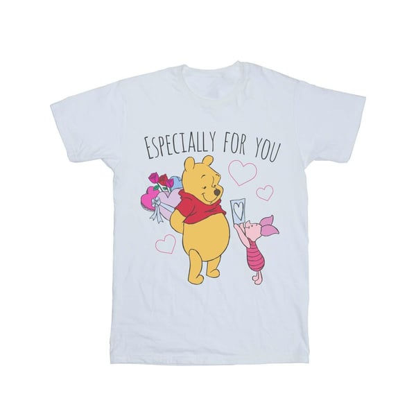 Disney Dam/Dam Winnie The Pooh Nasse Alla hjärtans dag present Bomulls Boyfriend T-shirt