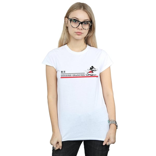 Disney Womens/Ladies Mickey Mouse Running Champion Cotton T-Shirt