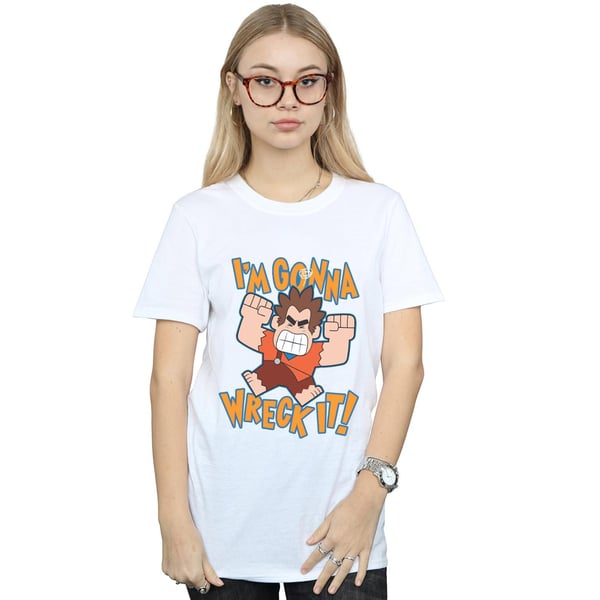 Disney Womens/Ladies Wreck It Ralph I´m Gonna Wreck It Cotton Boyfriend T-Shirt