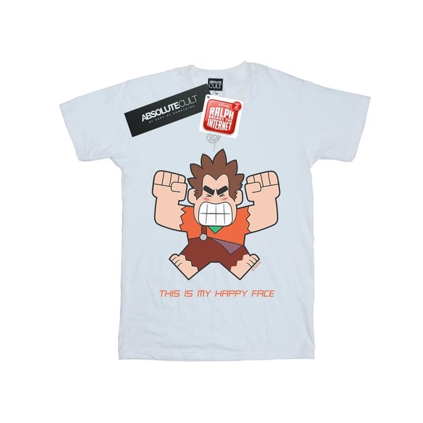 Disney Womens/Ladies Wreck It Ralph Happy Face Cotton Boyfriend T-Shirt