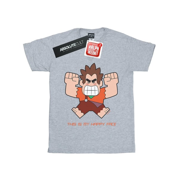 Disney Womens/Ladies Wreck It Ralph Happy Face Cotton Boyfriend T-Shirt
