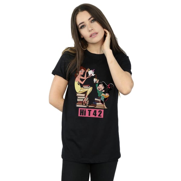 Disney Womens/Ladies Wreck It Ralph Belle And Vanellope Cotton Boyfriend T-Shirt