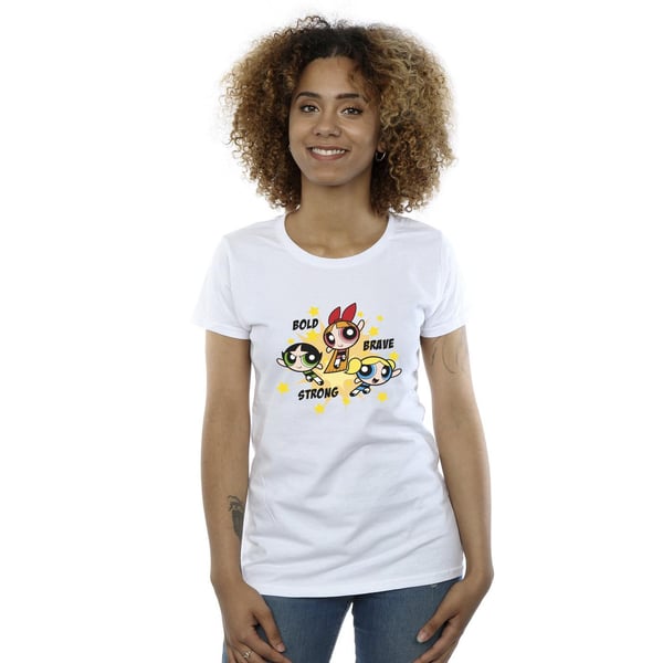 The Powerpuff Girls Womens/Ladies Girls Bold Brave Strong Cotton T-Shirt