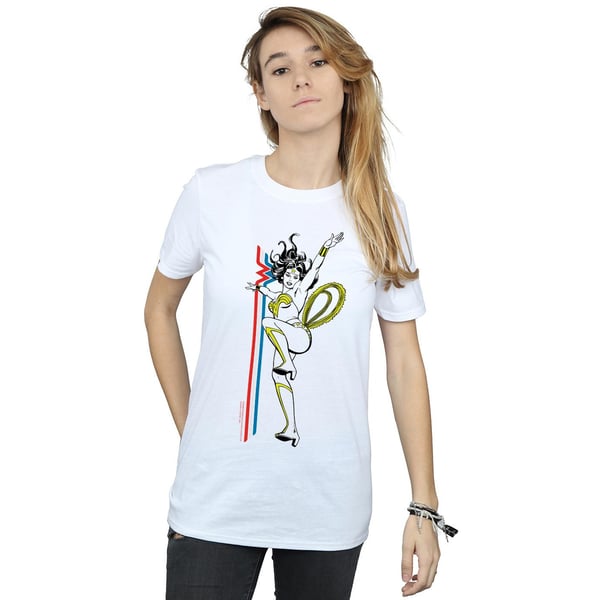 DC Comics Womens/Ladies Wonder Woman Retro Pose Cotton Boyfriend T-Shirt