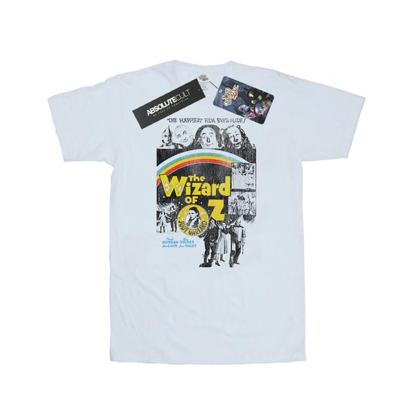 The Wizard Of Oz Dam/Dam Distressed Movie Poster Bomulls Boyfriend T-shirt