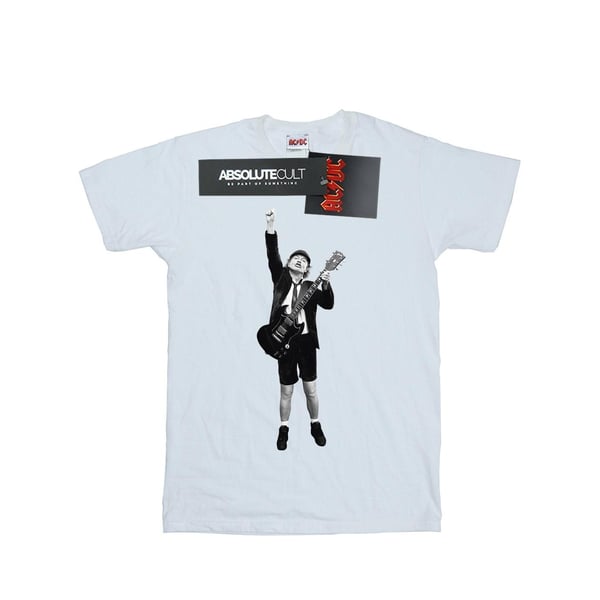 AC/DC Dam/Dam Angus Young Cut Out T-shirt i bomull i boyfriend-modell