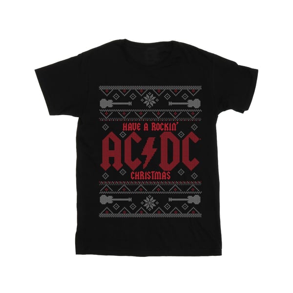 ACDC Womens/Ladies Have A Rockin Christmas Cotton Boyfriend T-Shirt