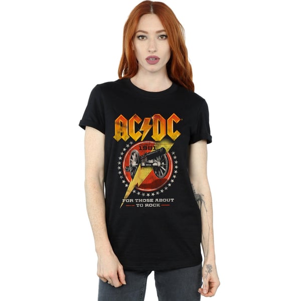 AC/DC Womens/Ladies For Those About To Rock 1981 Cotton Boyfriend T-Shirt