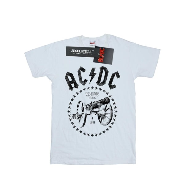 AC/DC Naisten We Salute You Cannon -puuvillainen Boyfriend T-paita