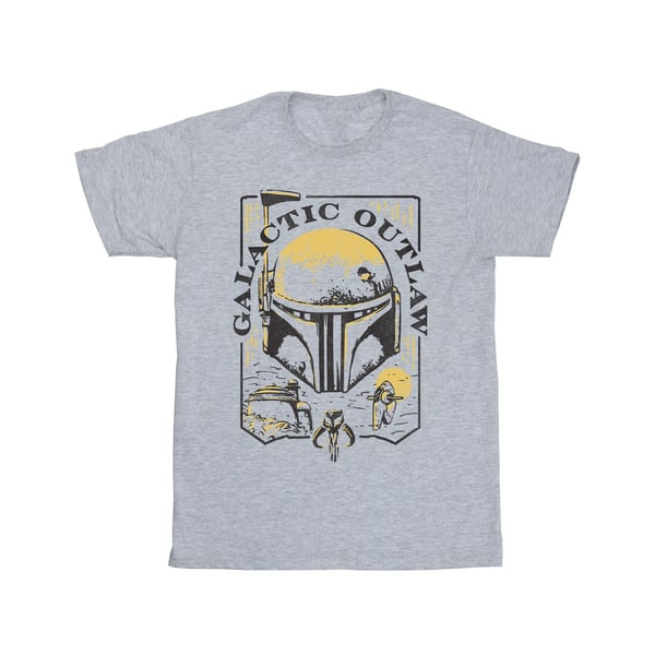 Star Wars: The Book Of Boba Fett Mens Galactic Outlaw Distress T-Shirt