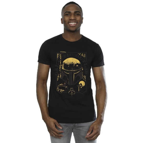 Star Wars: The Book Of Boba Fett Mens Galactic Outlaw Distress T-Shirt