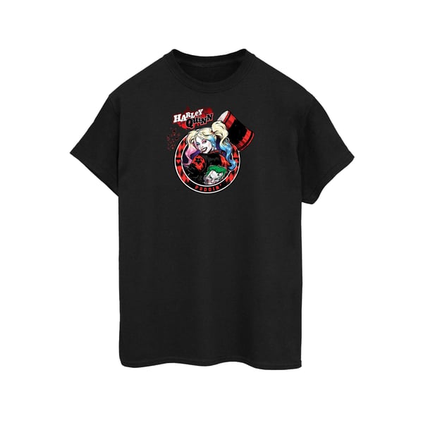 DC Comics Womens/Ladies Harley Quinn Joker Patch Cotton Boyfriend T-Shirt