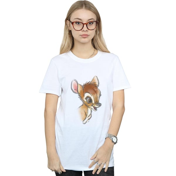 Disney Womens/Ladies Bambi Drawing Cotton Boyfriend T-Shirt