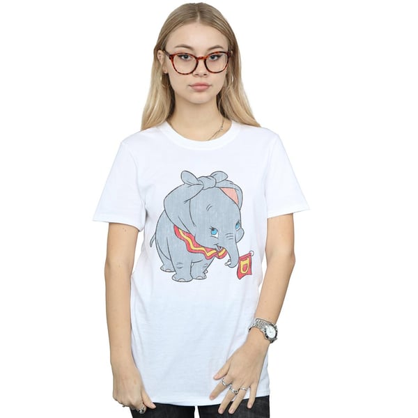 Disney Womens/Ladies Dumbo Classic Tied Up Ears Cotton Boyfriend T-Shirt