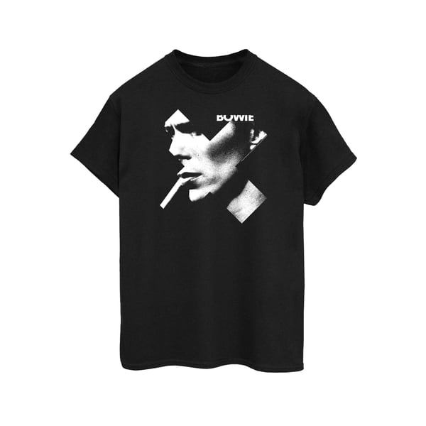 David Bowie Womens/Ladies Cross Smoke Boyfriend Fit Cotton Boyfriend T-Shirt