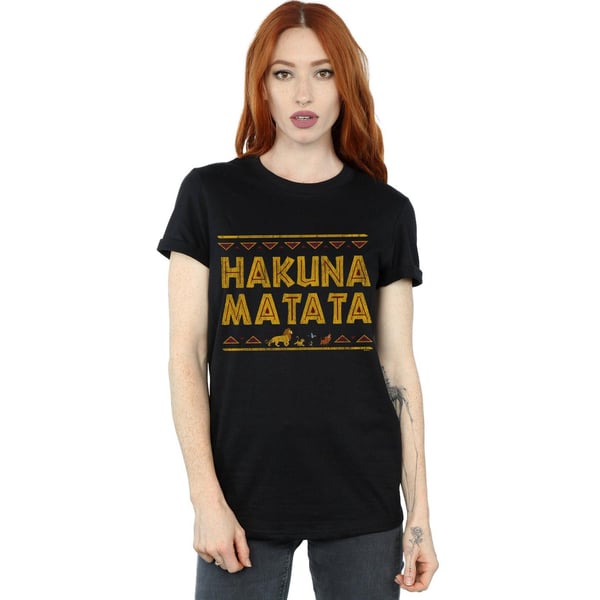 Disney Womens/Ladies The Lion King Hakuna Matata Cotton Boyfriend T-Shirt