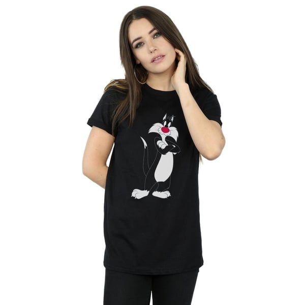 Looney Tunes Womens/Ladies Sylvester Crossed Arms Cotton Boyfriend T-Shirt