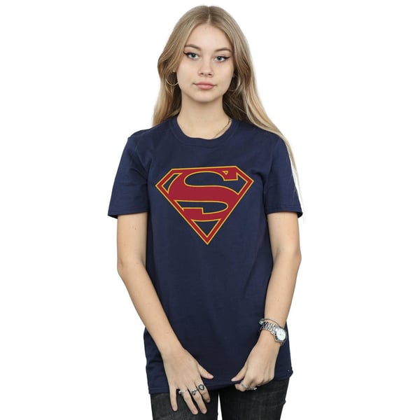 DC Comics Womens/Ladies Supergirl Logo Cotton Boyfriend T-Shirt
