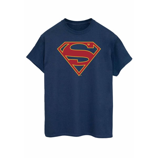 DC Comics Dam/Dam Supergirl Logotyp Bomull Boyfriend T-shirt