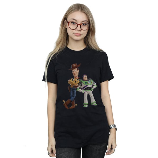 Disney Womens/Ladies Toy Story Buzz And Woody Standing Cotton Boyfriend T-Shirt