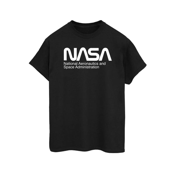 NASA Naisten/Naisten ilmailu- ja avaruuspuuvillainen Boyfriend T-paita NASA Naisten/Naisten ilmailu- ja avaruuspuuvillainen Boyfriend T-paita