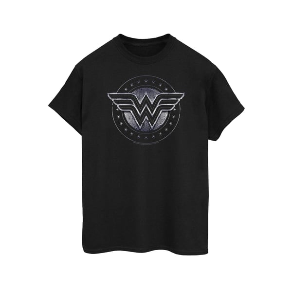 DC Comics Womens/Ladies Wonder Woman Star Shield Cotton Boyfriend T-Shirt