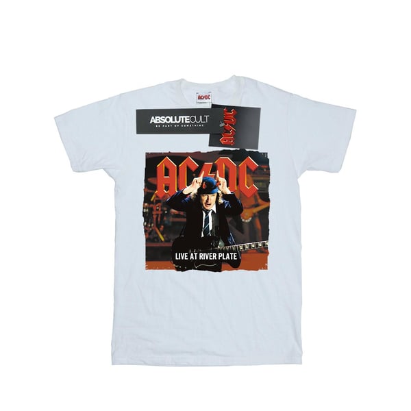 AC/DC Womens/Ladies Live At River Plate Columbia Records Cotton Boyfriend T-Shirt