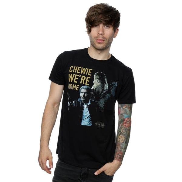 Star Wars Miesten Force Awakens Chewie We´re Home T-paita