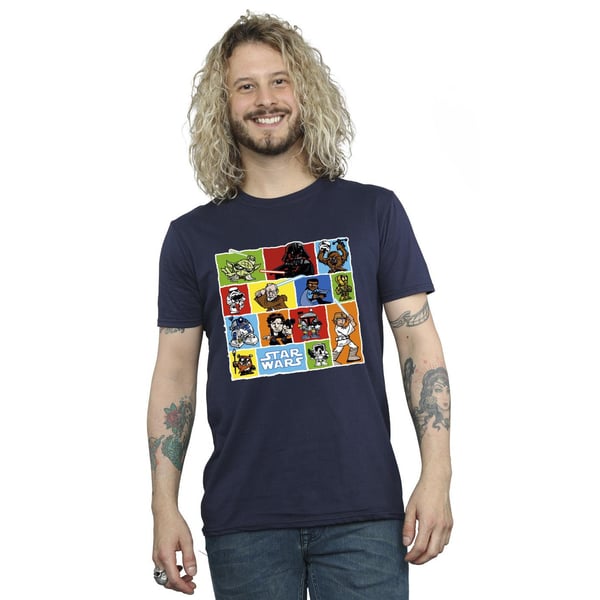 Star Wars Mens Comic Drawing Montage T-Shirt