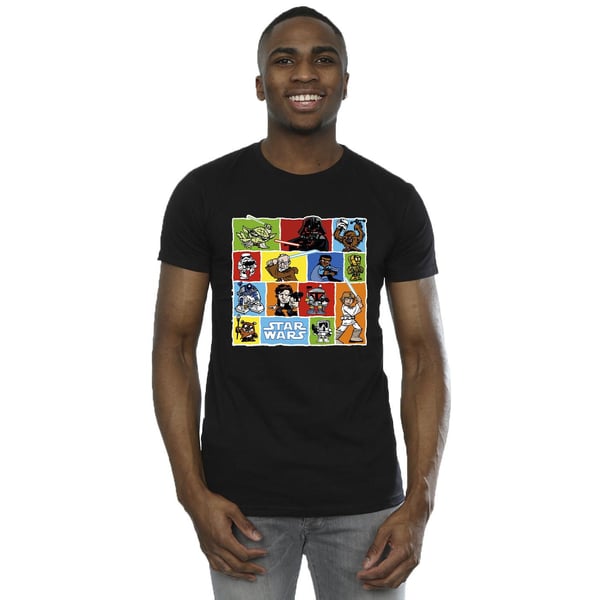 Star Wars Mens Comic Drawing Montage T-Shirt