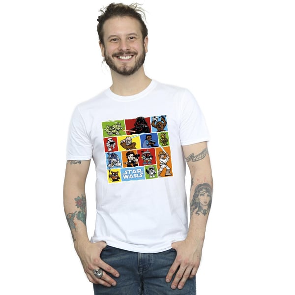 Star Wars Mens Comic Drawing Montage T-Shirt