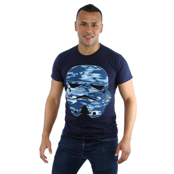 Star Wars Mens Stormtrooper Command Midnight Camo T-Shirt