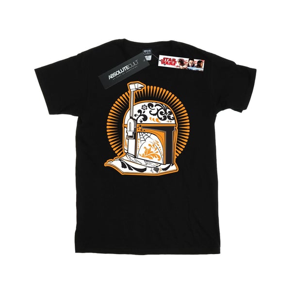Star Wars Mens Boba Fett Dia De Los Muertos T-Shirt