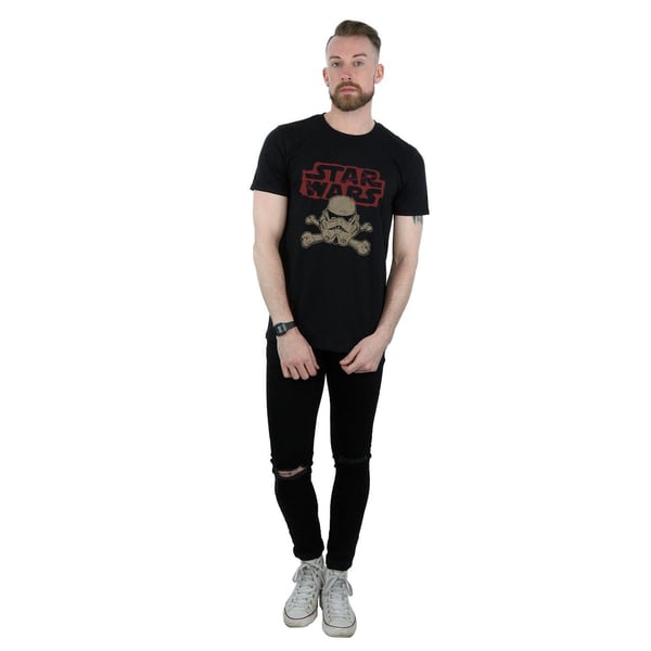 Star Wars Mens Stormtrooper Skull Logo T-Shirt