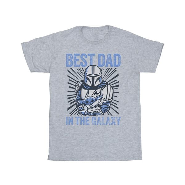Star Wars Mens Mandalorian Best Dad Galaxy T-Shirt