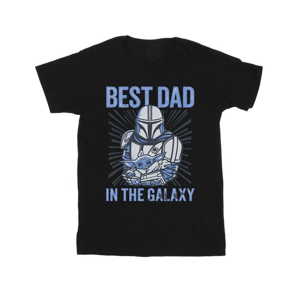 Star Wars Mens Mandalorian Best Dad Galaxy T-Shirt