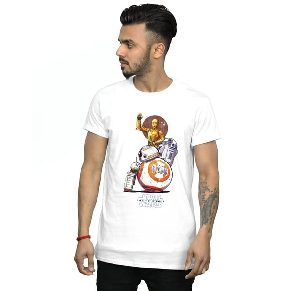 Star Wars: The Rise of Skywalker Mens Star Wars The Rise Of Skywalker Droids Illustration T-Shirt