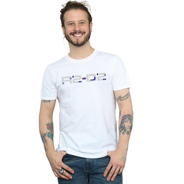 Star Wars Mens The Rise Of Skywalker R2-D2 Text Logo T-Shirt