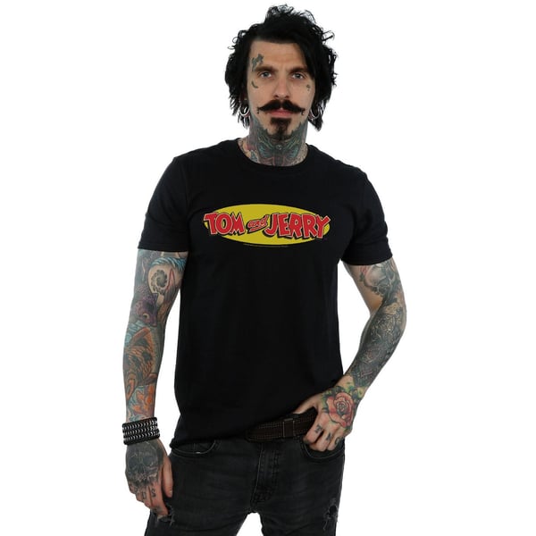 Tom And Jerry Mens Inline Logo T-Shirt