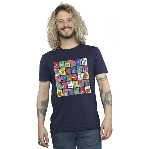 Tom And Jerry Mens Grid Squares T-Shirt