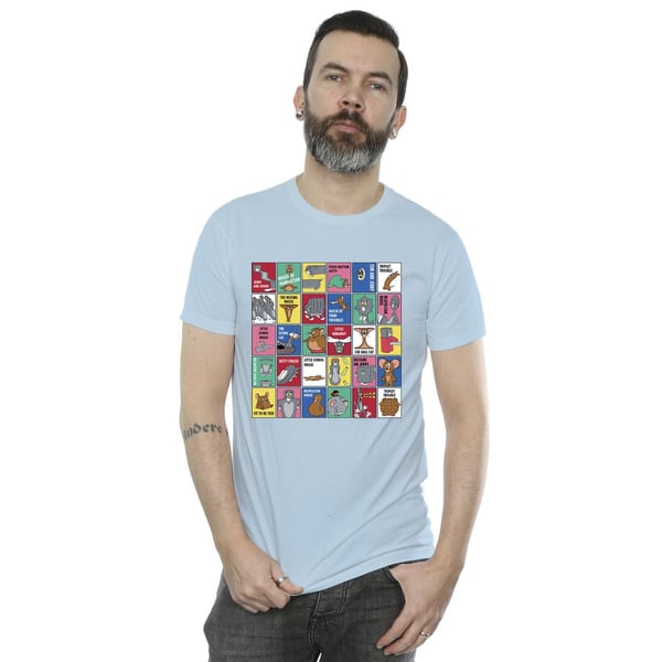 Tom And Jerry Mens Grid Squares T-Shirt