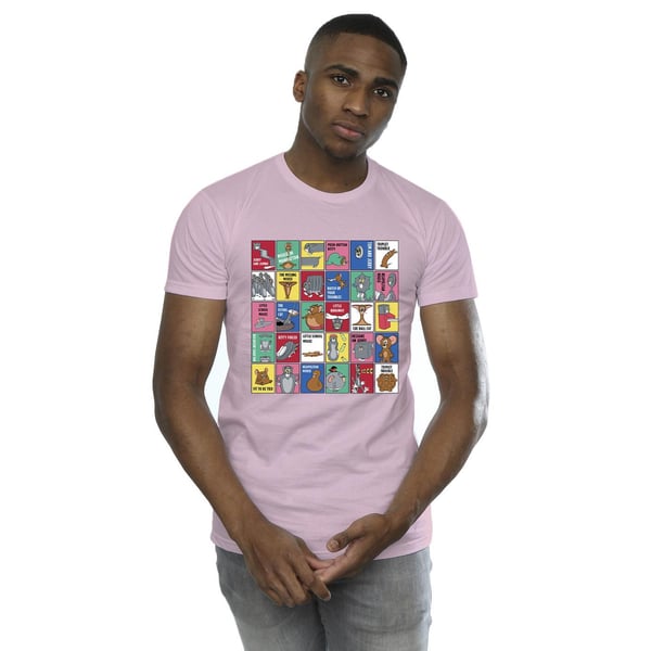 Tom And Jerry Mens Grid Squares T-Shirt