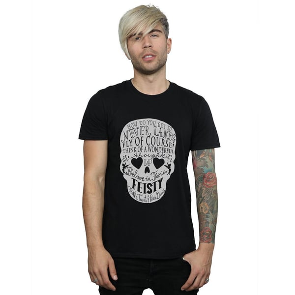 Disney Mens Tinker Bell Skull T-Shirt