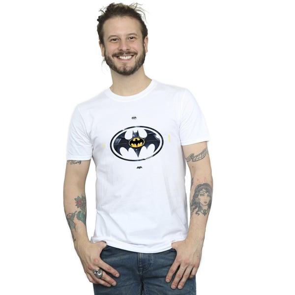 DC Comics miesten The Flash Batman metallilogo T-paita