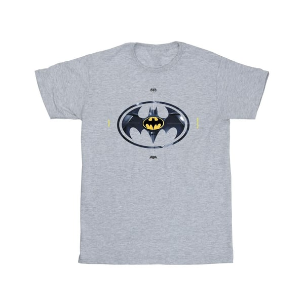 DC Comics Mens The Flash Batman Metal Logo T-Shirt